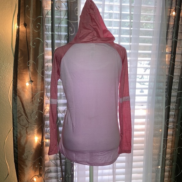 RAG WEAR BEACH HOODIE Women’s Jersey style Lightweight Cotton PINK  Med NWOT - Picture 4 of 7